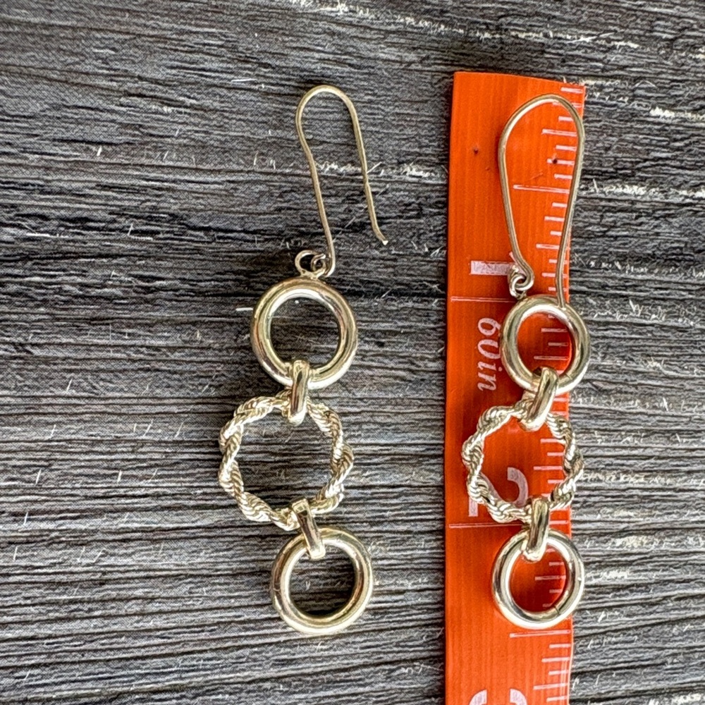 Chic Sterling Silver Dangle Earrings - image 4